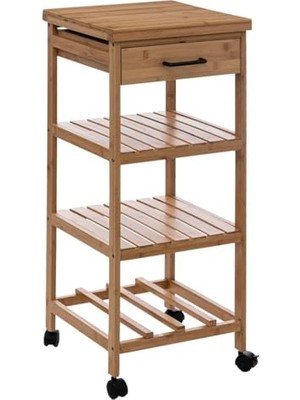 Odea Mudo Home  Boho Bambu Çekmeceli Etajer
