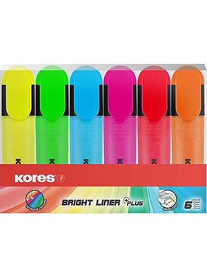 Odea TM36160 Fosforlu Kalem Seti, 6'lı Set, Parlak Kalem, Sarı/yeşil/turuncu/pembe/kırmızı/mavi