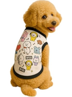 Odea Organik Kumaşlı Köpek ve Kedi Kıyafeti Beyaz Btsli 2xl