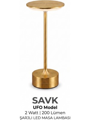 Şavk Ufo Şarjlı LED Masa Lambası 3ın1