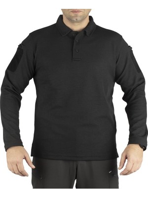 Yds Shop YDS PERFORMANCE POLO T-SHIRT UZUN KOLLU -SİYAH