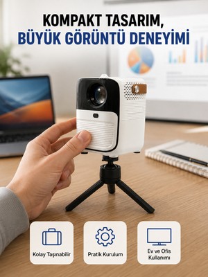 50 Inç Tv Deneyimli Projektör – Yakın Mesafede Geniş Görüntü Yeni Nesil - Lisinya