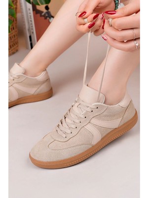 Zerenyus ZRC621 - Ortopedik Taban Günlük Kadın Sneaker Kum