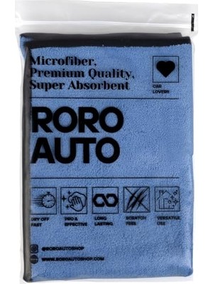Odea Everest Çift Taraflı Mikrofiber Araç Kurulama Bezi & Oto Yıkama Havlusu 50X70 Mavi
