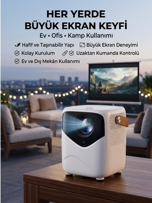 Projeksiyon Cihazı Film Dizi Oyun Wifi Destekli - Lisinya