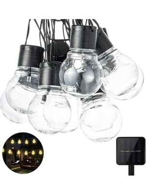 Odea Solar 10LED Ampül 8 Mod 3.5mt Güneş Enerjili Dış Bahçe Aydınlatma Dekorasyon Günışığı