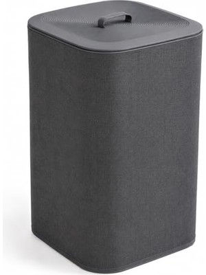 Odea Orret Home 90 Litre Iki Bölmeli Kirli Çamaşır Sepeti Çıkarılabilir Astarlı Kapaklı Katlanabilir Çamaşır Sepeti Laundry Basket Büyük Boy Çamaşırlık Organizer Gri