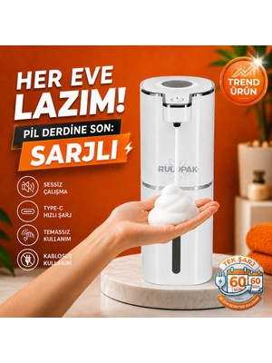 Rulopak 403836 Sensörlü Tezgahüstü Köpük Sabun Dispenseri Beyaz
