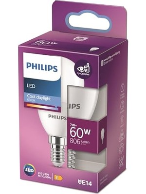 Odea Philips LED 60W P48 E14 Beyaz Işık Dim Edilmez Ampul          [enerji Sınıfı E]