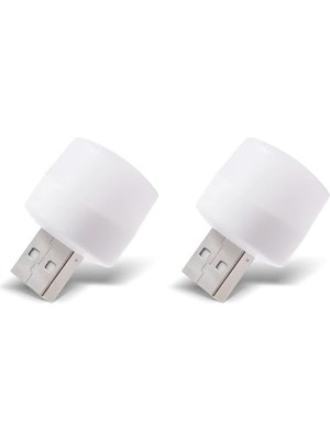Odea USB LED Küçük Beyaz Işık, USB Mini LED Lamba, Koridor, Tuvalet, Oturma Odası, Çocuk Odası Için Rehber Gece Aydınlatma Işığı (2 Adet)          [enerji Sınıfı A]