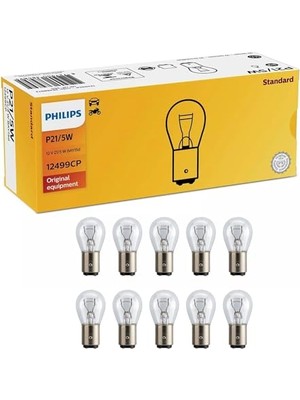 Odea Philips P21/5W 12V BAY15D Stop/park Lambası, 10'lu Paket, 12499CP