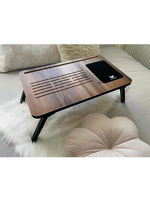 Odea Axolotl Foldaway Telefon ve Tablet Bölmeli Katlanır Ayaklı Laptop Sehpası Notebook Bilgisayar Çalışma Masa Lidya