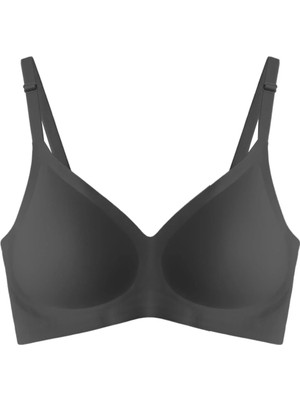 Cottonhill Seamless Bra - Pure | Siyah Lazer Kesim Dikişsiz Ayarlanabilir Askılı Balensiz Kadın Sütyen