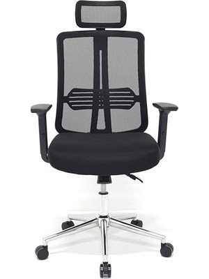 Odea Zeon Büro Ofis Sistemleri // Comfort Black Krom Yönetici Koltuğu Ofis Çalışma Koltuğu