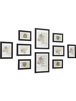 Odea Songmıcs Resim Çerçevesi Seti 10'lu, 20 x 25 cm Boyutunda 2 Fotoğraf, 13 x 18 cm Boyutunda 4 Fotoğraf, 10 x 15 cm Boyutunda 4 Fotoğraf, Siyah | 2 Adet 20 x 25 Cm, 4 Adet 13 x 18 cm ve 4 Adet 10 x 15 C