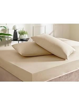 Odea Taç Color Dreams Ranforce King Size Fitted Çarşaf Seti Vizon