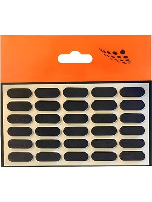 Odea BADEM10 Eva Bazlı Darbe Ses Kapı Stoperi Keçe Yapışkanlı 22 mm (30'lu Paket) Dolap Kapak Çekmece Oval Siyah