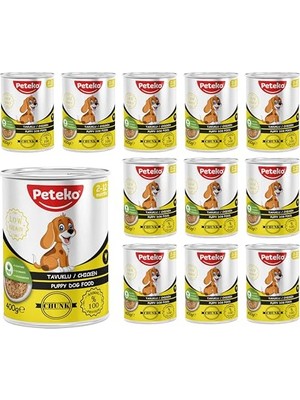 Odea Yavru Köpek Tavuklu ve Jöleli Konserve  400 gr x 12 Adet