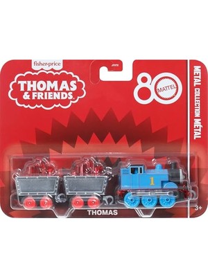 Odea Thomas ve Arkadaşları Oyuncak Tren, Birinci Sınıf Süslemeleri, 2 Döner Tekerlekli Yük Vagonu ve Kırmızı Kristal Kargosuyla Mattel'in 80. Yılı Küçük Metal Lokomotif, JFV72