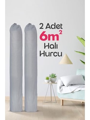 Odea Halı Hurcu, Halı Saklama Kılıfı, Halı Organizeri (Gri, 6m² Halı Hurcu)