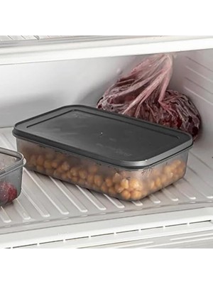 Odea Deconox No Frost Silikon Yumuşak Kapalı Saklama Kabı Dondurucu ve Buzluk Saklama Kabı 1500ML, Kapaklı No Frost Saklama Kabı 1500ML, Derin Dondurucu Saklama Kabı 1500ML