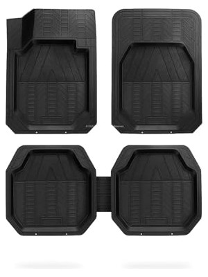 Odea Universal Oto Paspas Seti, 3D Derin Havuzlu, Kesilebilir, 1. Sınıf Pvc Malzeme, Kaymaz Tabanlı, Ayak Dayamalı, Neme ve Aşınmaya Dayanıklı, 5 Parça, Şaft Tüneli Dahil, Araç Paspası (Siyah)