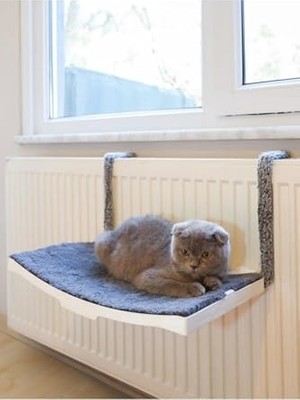 Odea Kalorifer Için Vantuzlu Plastik Kedi Yatağı (Beyaz)