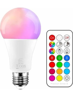 Odea Rgb LED Lamba Kumandalı Ambiyans Aydınlatma 2000 Lümen Tasarruflu Renk Değiştiren LED Işık          [enerji Sınıfı A]