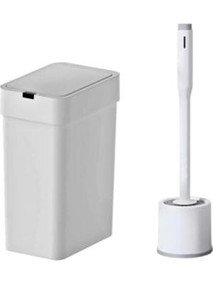 Odea Sensörlü Otomatik Slim Çöp Kovası 9 Lt+ Deterjan Hazneli Silikon Klozet Fırçası