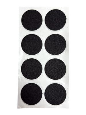 Odea Siyah Keçe 8 Adet 5 cm Yuvarlak Yapışkanlı Sandalye, Masa, Koltuk Altı Parke Koruma Keçesi