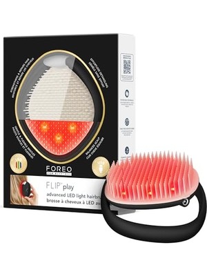 Odea Foreo Flıp Play Advanced LED Saç Fırçası – Kırmızı, Mavi ve Yeşil Işık Modlarına Sahip 3’ü 1 Arada Bakım Aracı, Sağlıklı Görünen Saç ve Saç Derisini Destekler - Midnight Magic!