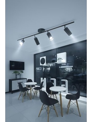Odea Spoti Modern Tasarım Salon - Mutfak - Banyo Spot Ledli Sıralı Avize (Siyah, 80 Cm, 3000, Kelvin)          [enerji Sınıfı A++]