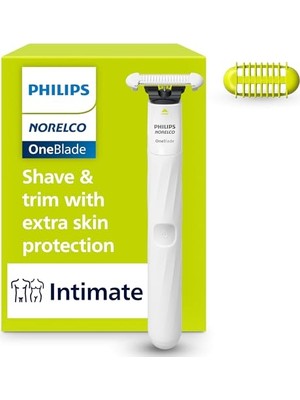 Odea Philips  Oneblade Unisex Samimi Kasık ve Kişisel Vücut Bakım ve Düzeltici, QP1924/70 | Skinprotect Bıçak, Kasık Bakımı Için Tasarlandı, %100 Duş Geçirmez, 30 Dakika Çalışma Zamanı, Vücut Tarağı Dahil,