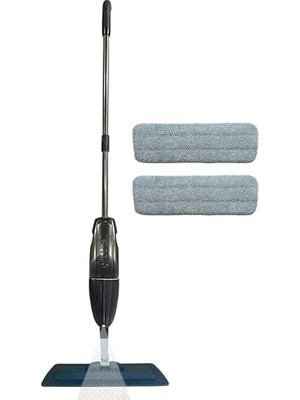 Odea Grothe Wipe Sprey Mop Gri 2 Mop Bezli Tıpasız Sistem 700 cc Su Hazneli Mikrofiber Parke Mermer Fayans Için Üretici Garantili