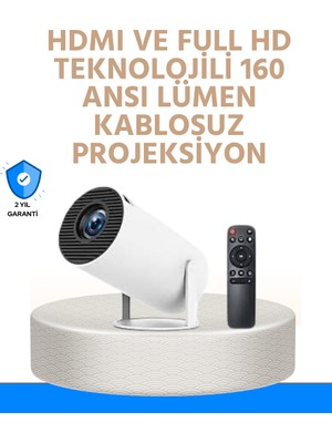 Kablosuz ve Kablolu Bağlantı Seçenekli Ev Tipi Projeksiyon - Lisinya