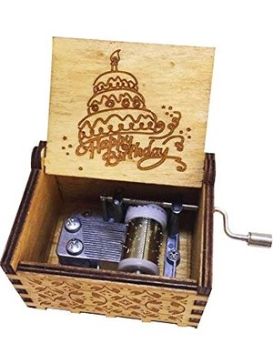 Odea Happy Birthday Iyi Ki Doğdun Ahşap Çevirmeli Müzik Kutusu