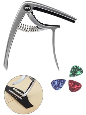 Odea Q10-GR Çinko Alaşımlı Profesyonel Kapo Üst Kalite Capo (Tüm Gitarlar ile Uyumlu)