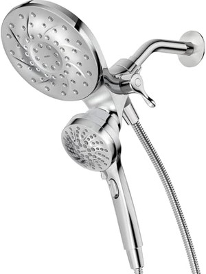 Odea Engage Magnetix Krom 2.5 Gpm Elde Taşınabilir/yağmur Duş Başlığı Manyetik Yerleştirme Sistemine Sahip 2'si 1 Arada Kombo, Çıkarılabilir El Spreyli Yağmur Duş Başlığı, 26009