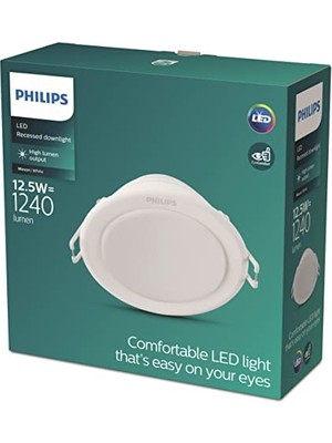 Odea Philips LED Gömme Spot Meson, Yuvarlak, Beyaz, 12.5 W, Nötr Beyaz Işık (3.000 K)