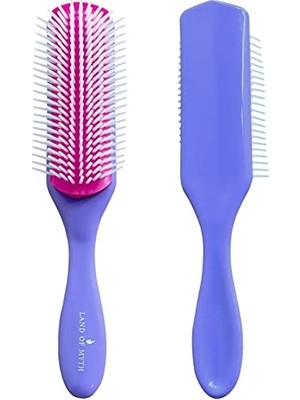 Odea - LOM1212 Styling Brush, 9 Sıra Şekillendirme Fırçası, Curly Girl Kıvırcık Kız Metodu Fırçası (Mor)