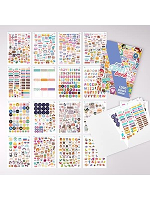 Odea Colortouch Çıkartma Seti - 1000 Adet Çocuklar, Kızlar, Gençler ve Yetişkinler Için - Scrapbook, Laptop, Günlük, Ajanda ve Planner Için Bullet Journal Koleksiyon Kitabı