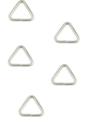 Odea 5 Adet 2 cm Çanta Sapı Kemer Dar Kolon Kumaş Boy Metal Üçgen Halkası Tokası Klipsi