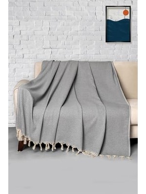 Odea Denizli Concept Trendy Koltuk Örtüsü Gri 170 x 300