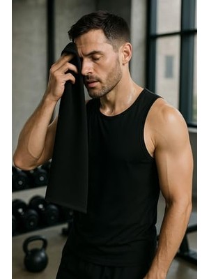 Odea Mira Home Spor Fitness Havlusu 30X100%100 Pamuklu Siyah