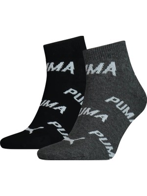 Puma Unisex Siyah Puma Puma Unısex Bwt Quarter 2p Black / White Siyah Unisex 2'li Çorap