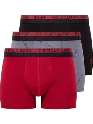 U.S. Polo Assn. Erkek 3 Adet Pamuklu Modal Kumaş Likralı Boxer