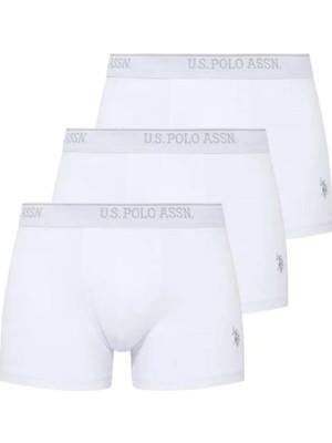 U.S. Polo Assn. Erkek 3 Adet Pamuklu Kumaş Likralı Boxer