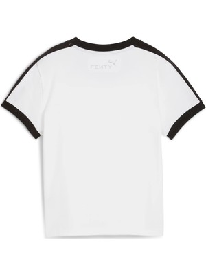 Puma Kadın / Kız Beyaz Puma Fenty x T7 Slim Tee Beyaz Kadın T-Shirt & Polo