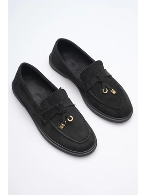 Zerenyus Braga Premium Günlük Siyah Süet Loafer