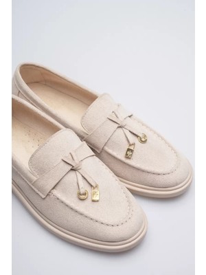 Zerenyus Braga Premium Günlük Bej Süet Loafer